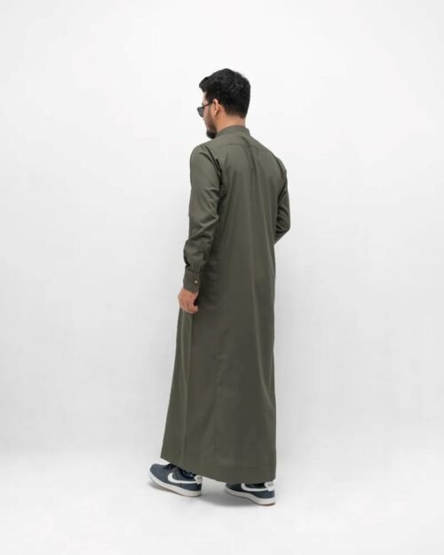 Arabian Platinum Thobe Hunter Green 2